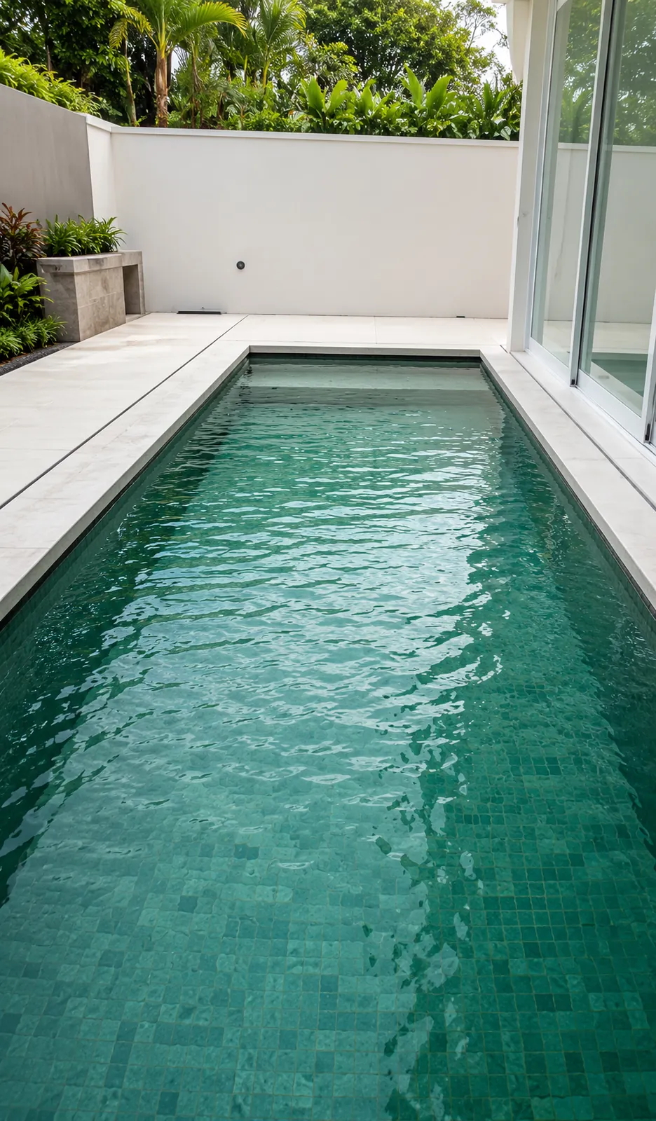 16sqm SKIMMER Type swimming pool (non-heated) with waterfalls