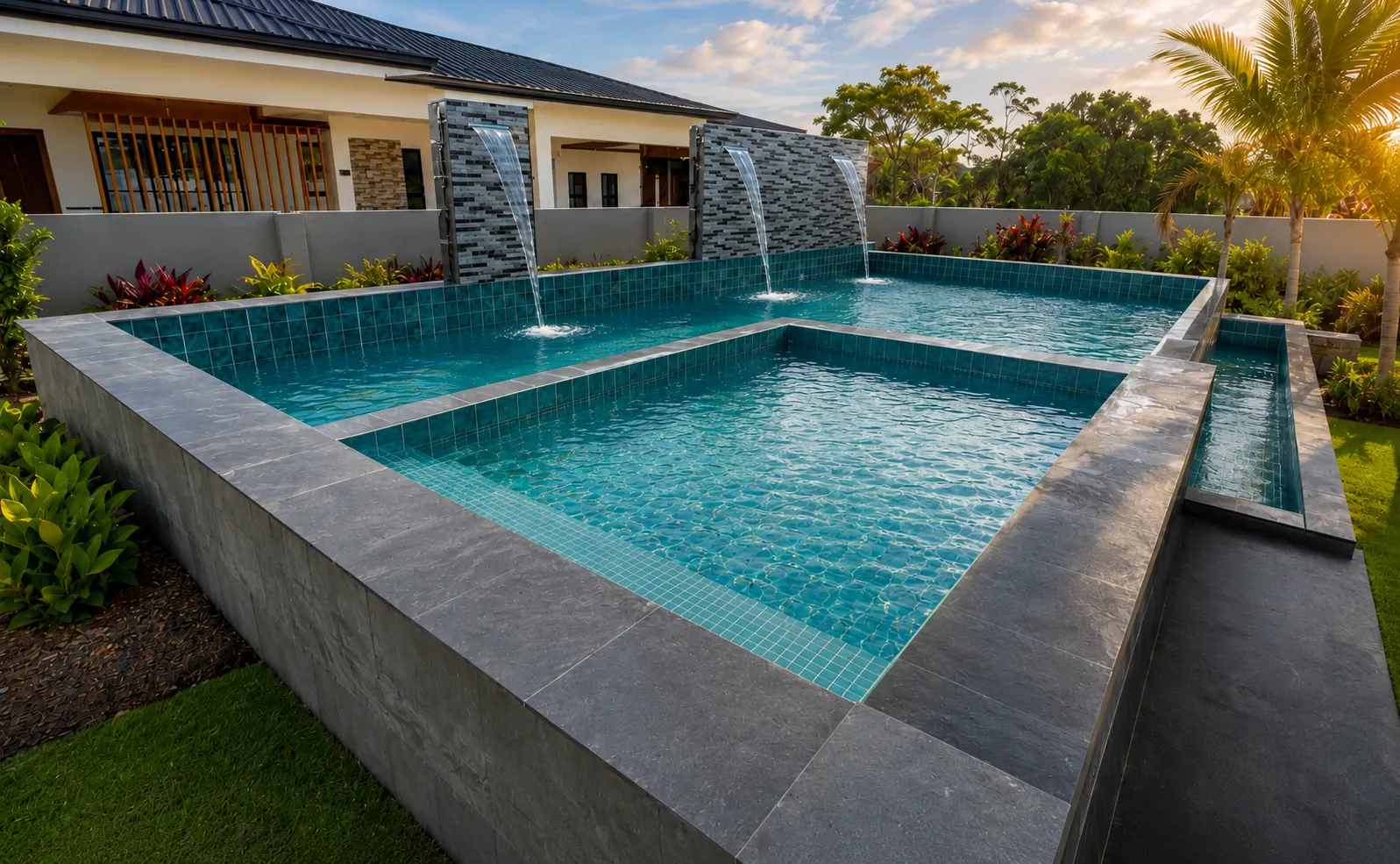 32 sqm Infinity Type Non-Heated Swimming Pool.