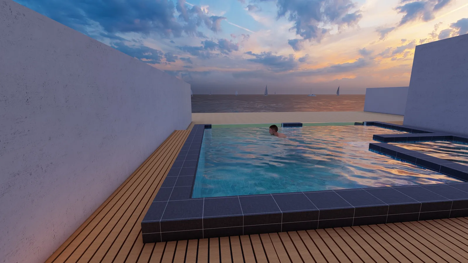 Design of 22.14sqm SKIMMER Type swimming pool (non heated)